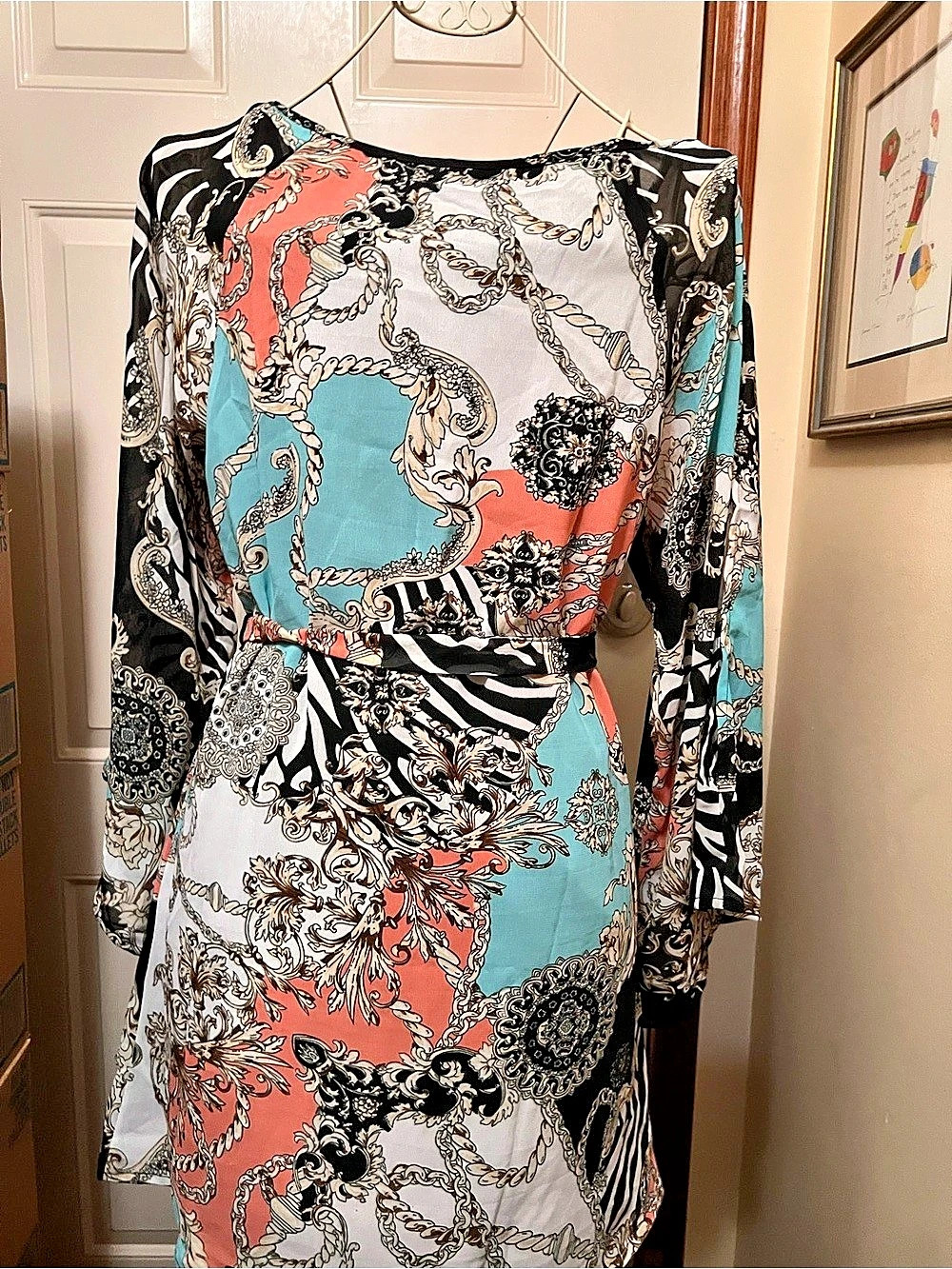 LA CLASS Paisley Print Mini Dress